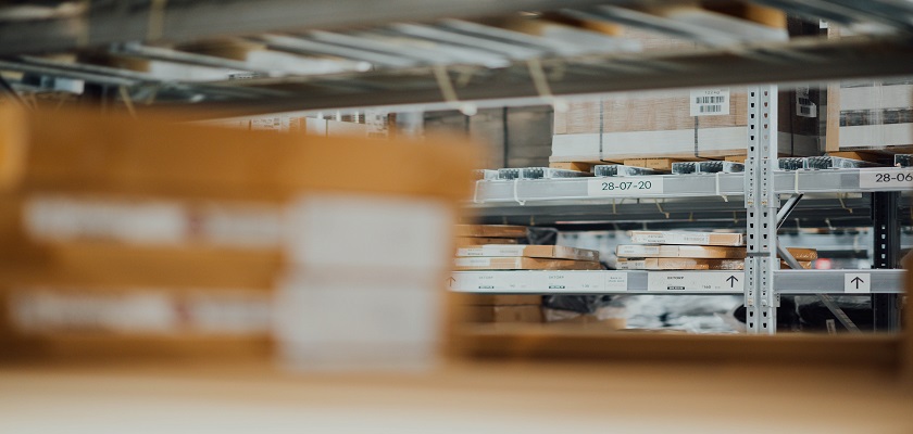 Warehouse shelves