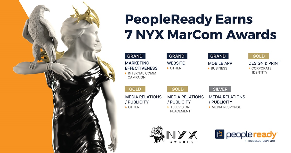 PeopleReady Honored with 7 NYX MarCom Awards