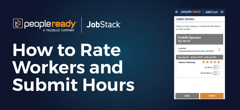 Play How to Rate Workers and Submit Hours Tutorial Video - PeopleReady JobStack