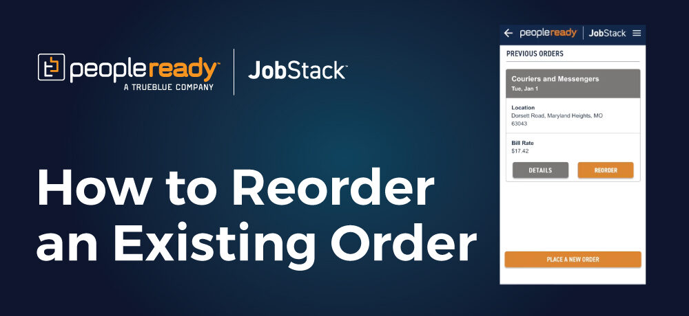 How to Reorder an Existing Order