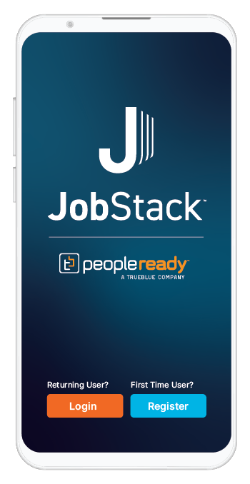 PeopleReady JobStack app on a mobile device