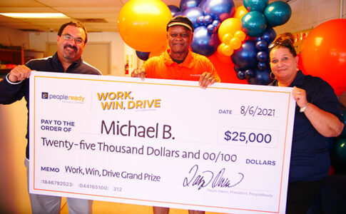 PeopleReady Celebrates Work, Win, Drive Sweepstakes Grand Prize Winner