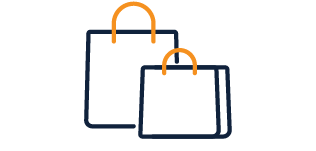 Icon of shopping bags